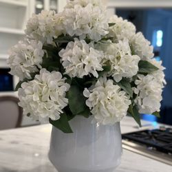 Silk Hydrangea Flower Arrangement