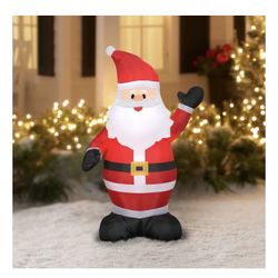 4ft Inflatable Santa Claus Blowup Decor Christmas Holiday Decoration