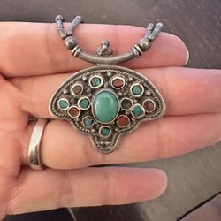 925 Silver and Turquoise Necklace 