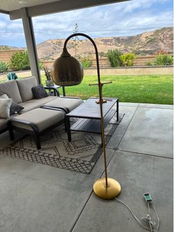 Gold floor lamp