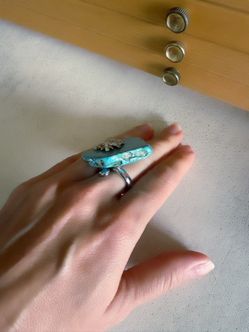 Statement Turquoise Ring — Adjustable