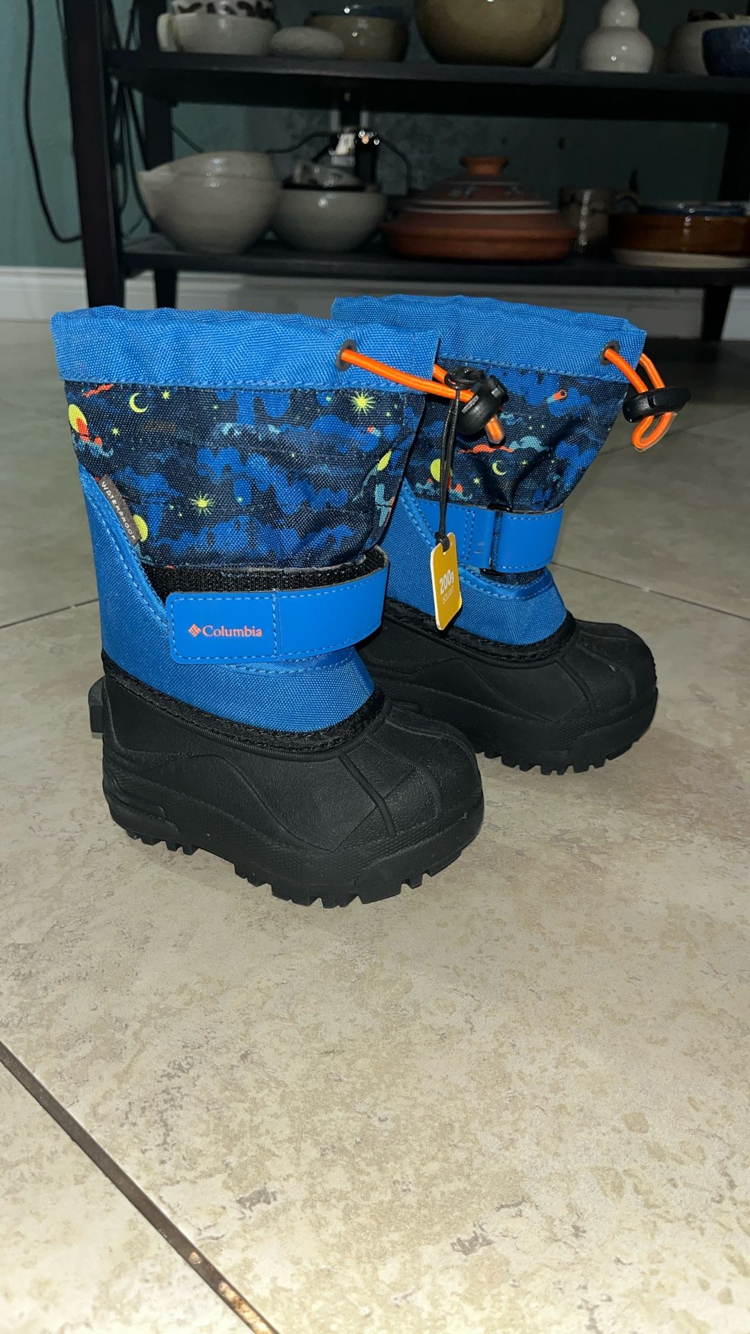 Columbia Toddler Boy’s Powdery Space Print Snow Boots, Size 5