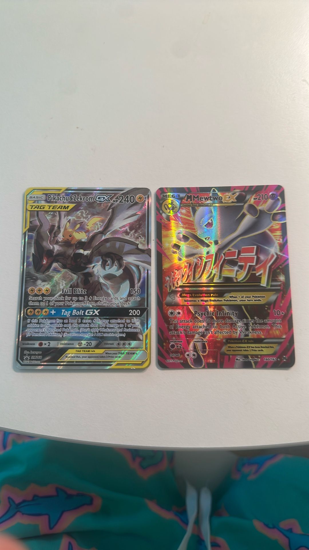 Pinches And Zekrom And Mega Mewtwo Ex 160 Fully Art Pokemon Cards