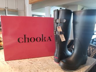 Chooka Womens size 6 Wide Calf Rain Boots
