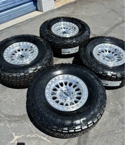 Brand New KMC IMS 17x8.5 Wheels and 35/12R17 TOYO Open Country AT3 Tires 6x139 -10 Offset