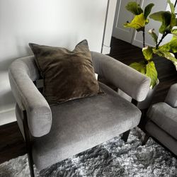 West Elm Mineral Grey Chair
