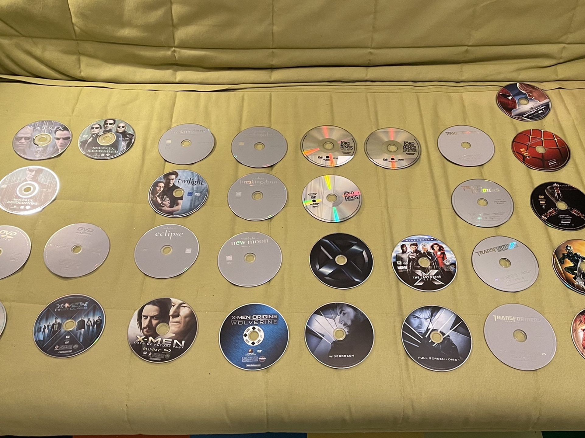 Huge Collection of Theatrical Release DVDs, includes: Spider Man, X-Men, Avengers, The Matrix, Lord of the Rings, Transformers, Twilight