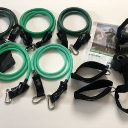 NEW Home Cables Resistance Bands Set (stackable 150lbs & hypoallergenic) 