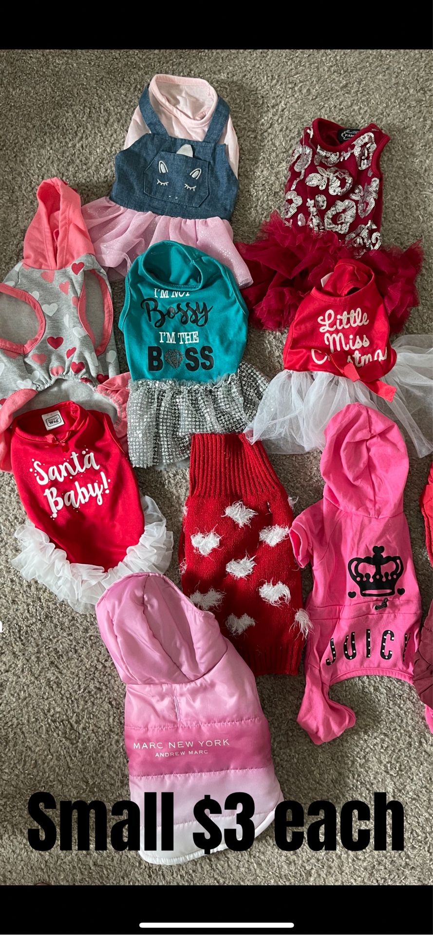Small Dog Clothes $3 Each