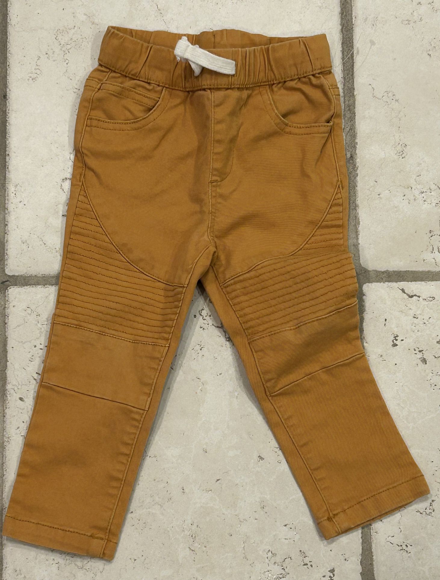 Art Class Baby Boy 18 Months Skinny Joggers Mustard Yellow Elastic Waistband