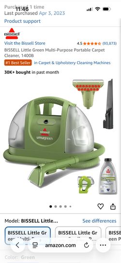 BISSELL Little Green Multi-Purpose Portable Carpet Cleaner, 1400B Vacuum