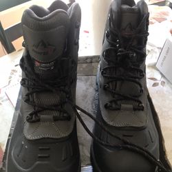 Try Everything Men’s Insulated Waterproof Snow Boots Color Grey Size 13