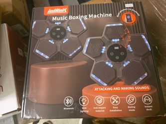 Music Boxing Machine, Wall Mounted Bluetooth Punching Pad with Gloves
