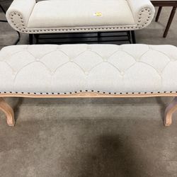 Linen Fabric Bench  