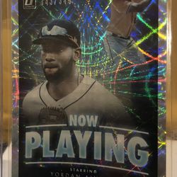 YORDAN ALVAREZ 2020 DONRUSS NOW PLAYING #NP4 SILVER #343/349
