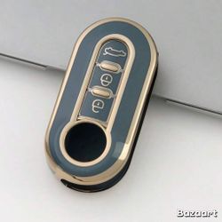 1 Piece Blue Fiat 500 Key Fob Cover