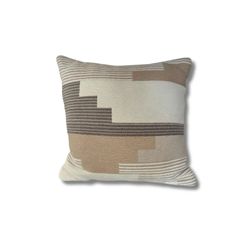 NY: Neutral Throw Pillow