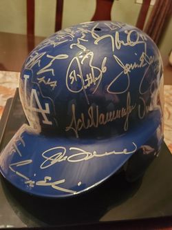2010 Dodgers autographed helmet!