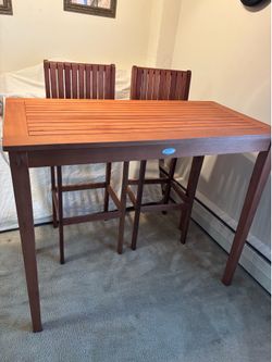 Bar height table and  2-chairs