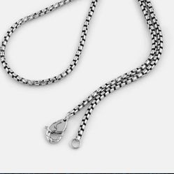 Sterling Silver Rounded Box Chain Unisex Clocks And Colors Product Line 