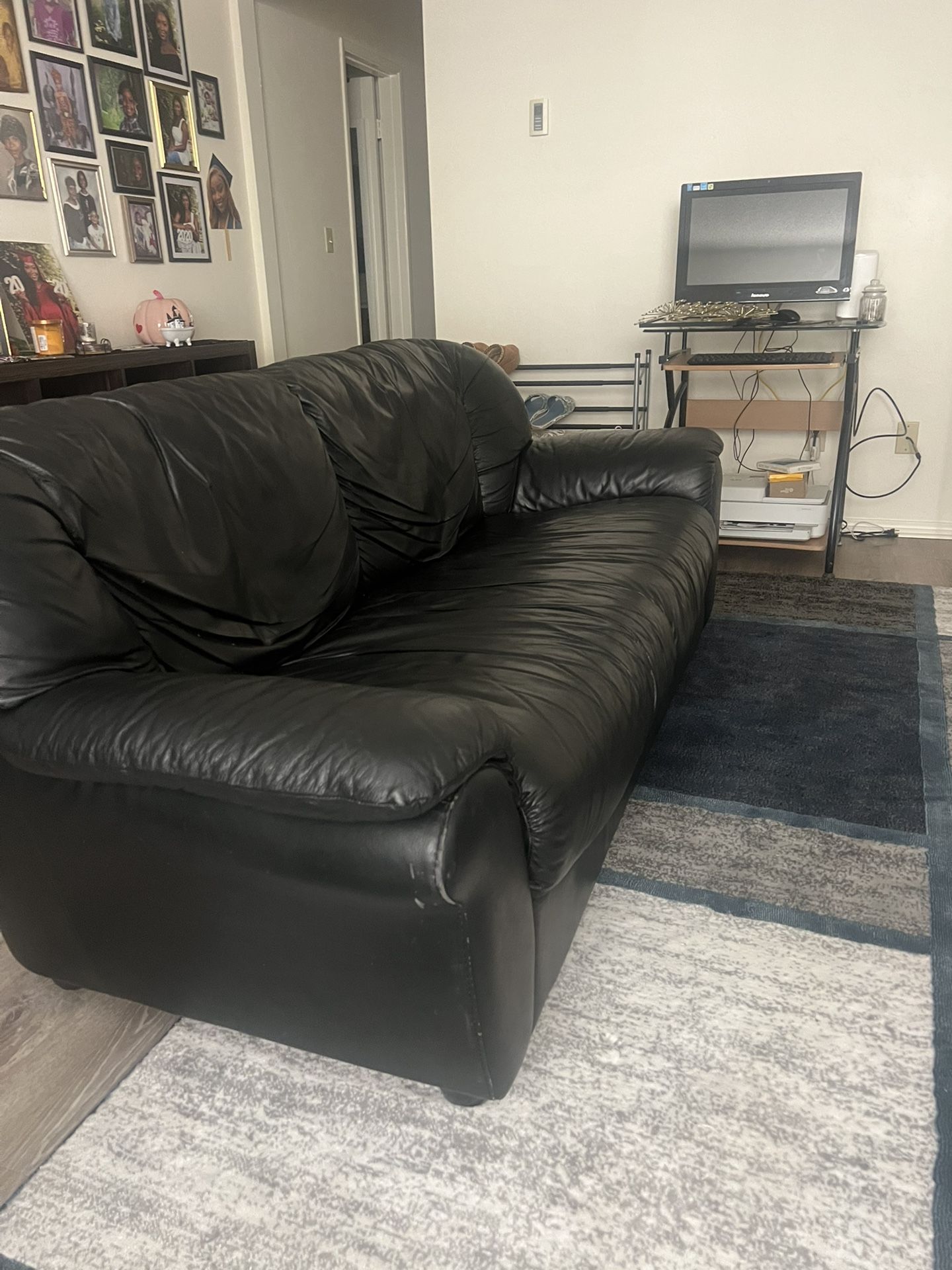 Black Leather Couch