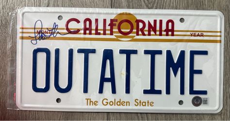 Lea Thompson signed “Back to the future” License Plate - BAS