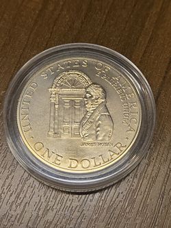 1992 Silver Dollar featuring James Hoban 90% Silver