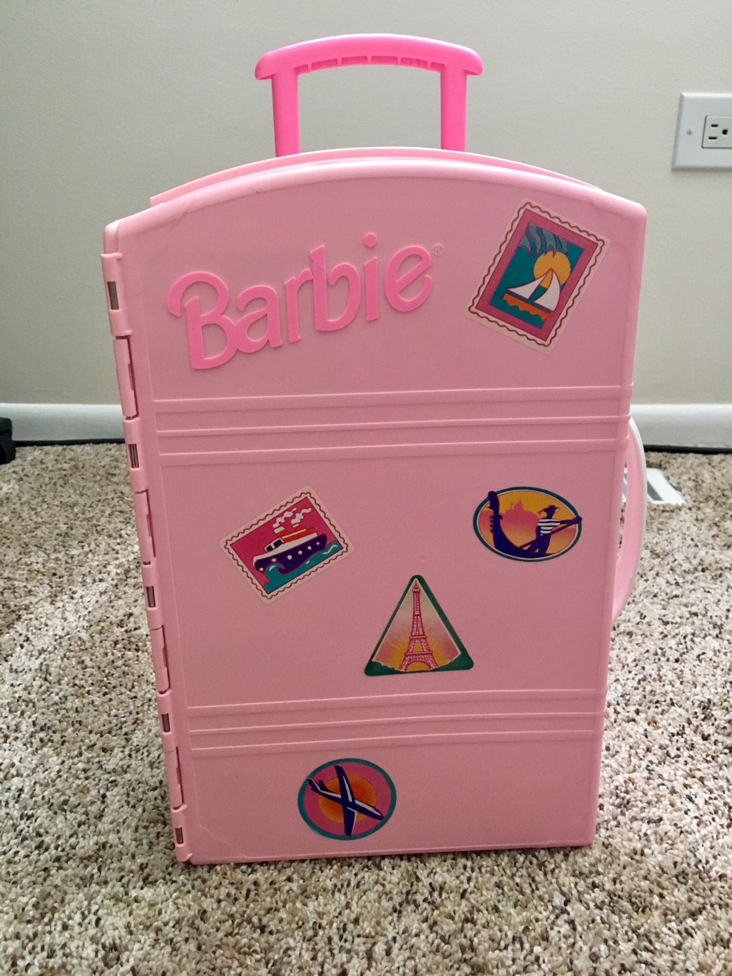 Vintage Barbie Travelin’ House Take Along Travel Luggage Suitcase Mattel 1995