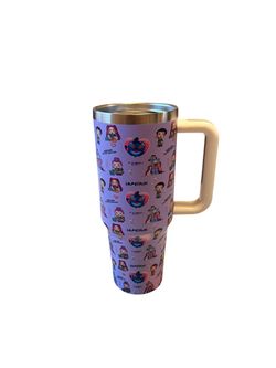 K-Pop Demon Hunters Insulated Tumbler with Handle(Straw Included) - Multicolor
