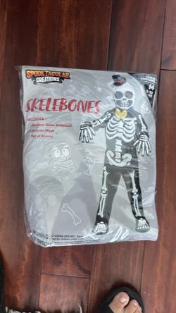 Kids skeleton costume size Medium  (8-10)