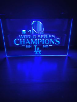 DODGERS WORLD SERIES LED NEON LIGHT SIGN 8x12