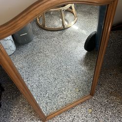 Wood mirror 38x20 home decor