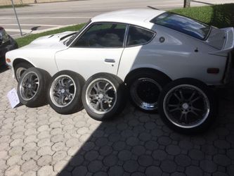 225/45/17 Tires came off a Datsun 73 what are universal so you could use a man Toyota Datsun Mazda 4 lugs