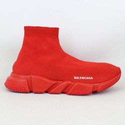 Balenciaga Speed Trainers 2.0 Knit High Top Red