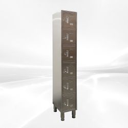 NSF 6 Door Stainless Steel Locker assembled HT-L-6