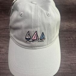 Frasier Sterling Adjustable  Baseball Cap One Size Nautical Sailboat