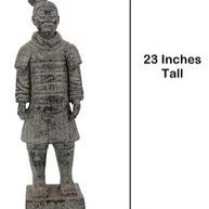 Terracotta Warrior Statue 23 inch Ancient Traditional Terra Cotta Army Sculpture China Qin Dynasty Soldier Figurine Home Display