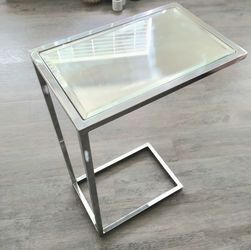 Mirrored chrome side table