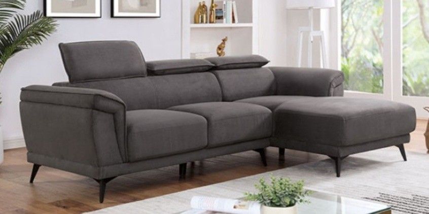 Brand New Grey Super Plush Modern Style Sectional Sofa 