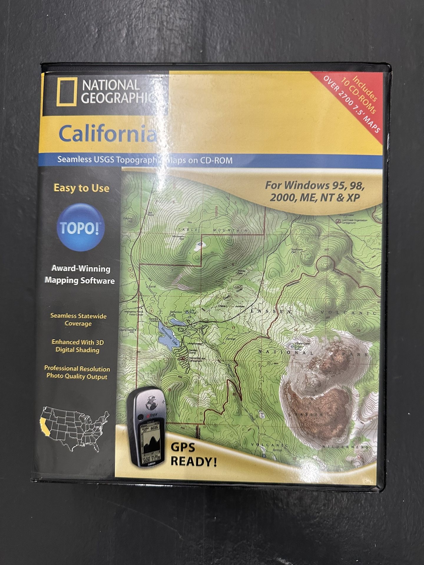 National Geographic Topographical Maps California - 10 CD-ROMS  (2003)