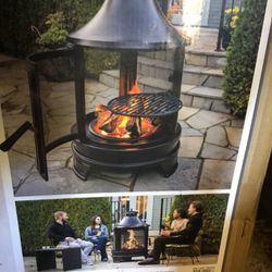 Outdoor Fire Pit, Pizza Oven, BBQ New In Box 