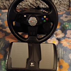 Pedals And Steering Wheel Controller For Original Xbox 