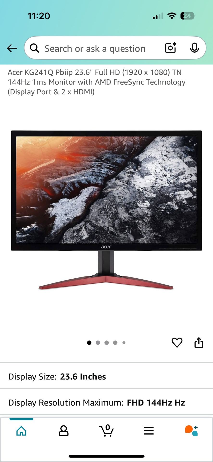Two 24inch Computer Monitors