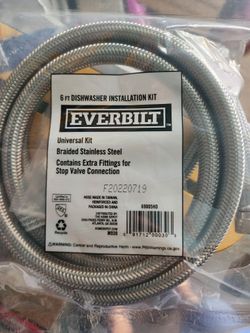 New Everbuilt dishwasher installation kit.