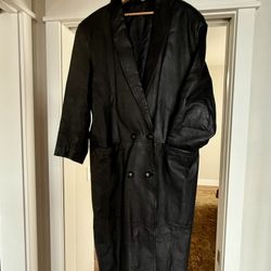 Preston & York Men’s Black Double Breasted Trench Coat
