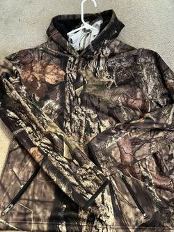 Mossyoak Hoodie W/builtin Neck Gader, With Zipper Pockets, Size:XL