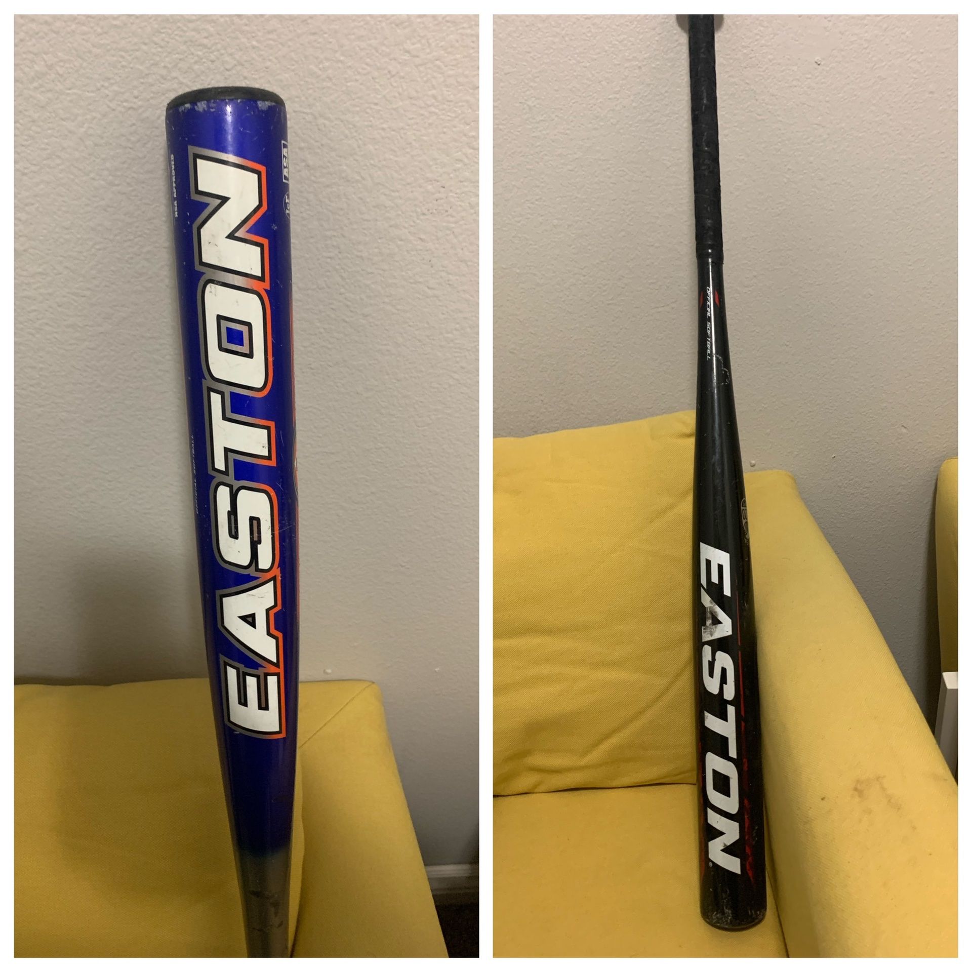 Two Great Easton Softball Bats