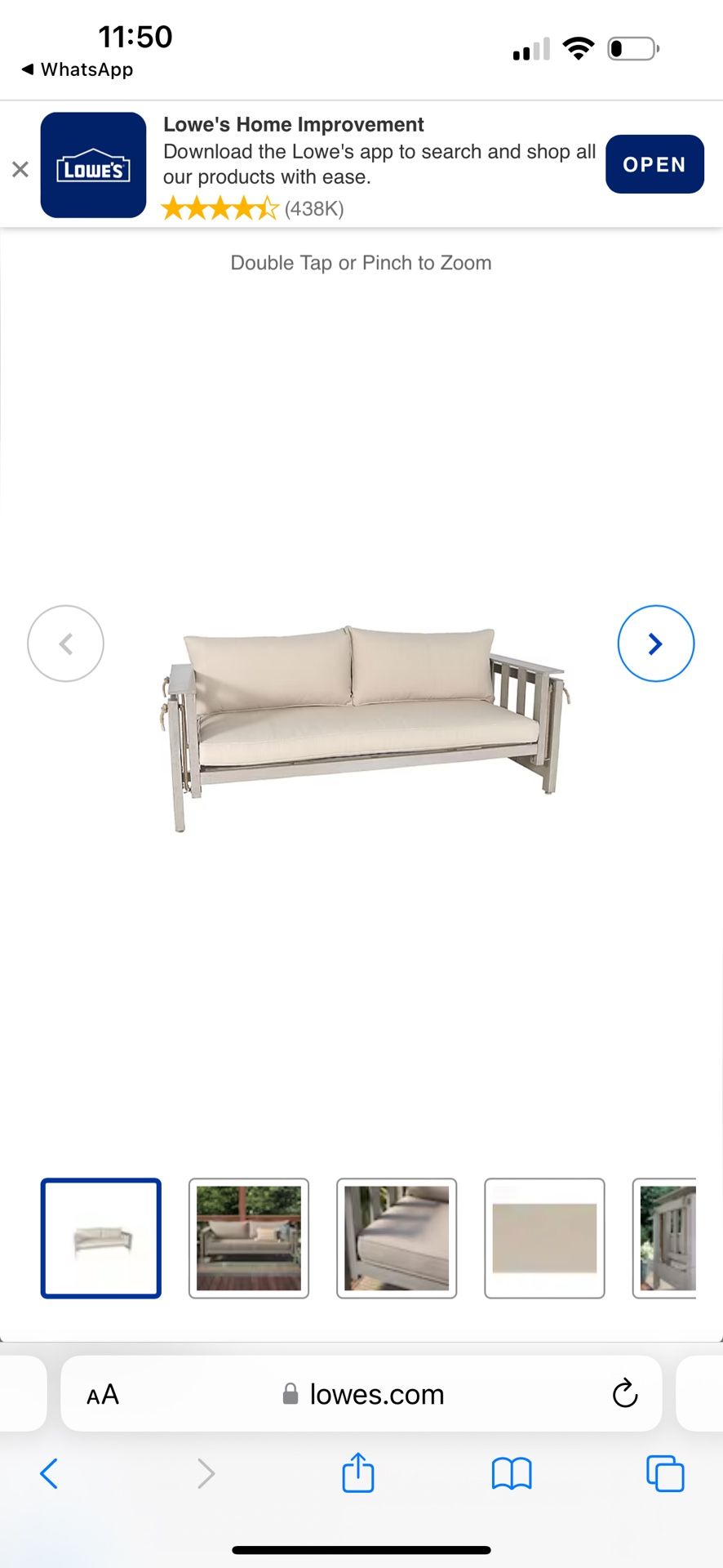 ⭐️⭐️Light Brown Steel Outdoor Glider NEW IN BOX!!