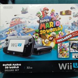 Refurbished: Wii U Deluxe Set 8GB White With Super Mario 3D World And Nintendo  Land 