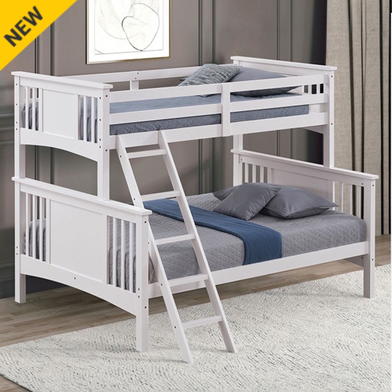 TWIN OVER FULL BUNK BEDS (FREE DELIVERY)